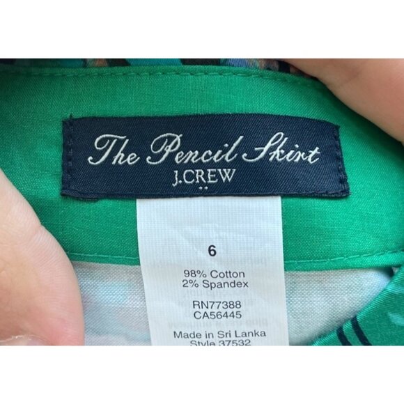 J.Crew Casbah Turkish Pencil Skirt Size 6 Boho Print Preppy Artsy Art To Wear - Picture 5 of 6